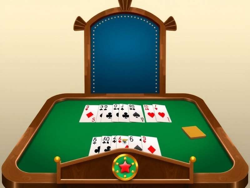 Cribbage board and cards on a wooden table