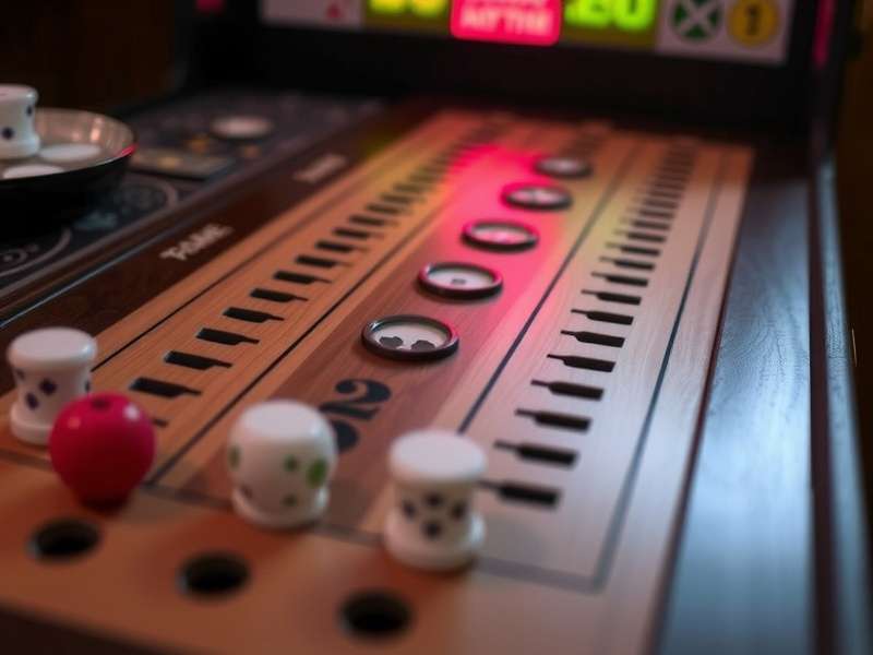 Cribbage board and cards laid out on a wooden table