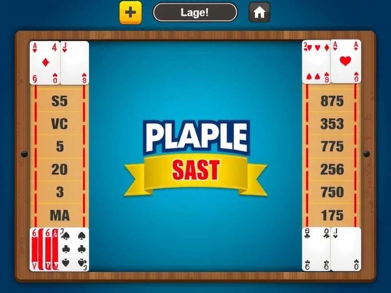 Classic cribbage board with pegs on a wooden table