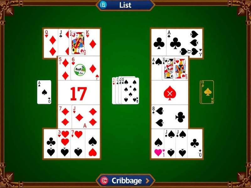 Cribbage board and cards spread on a table, illustrating Play Cribbage Classic Free in India