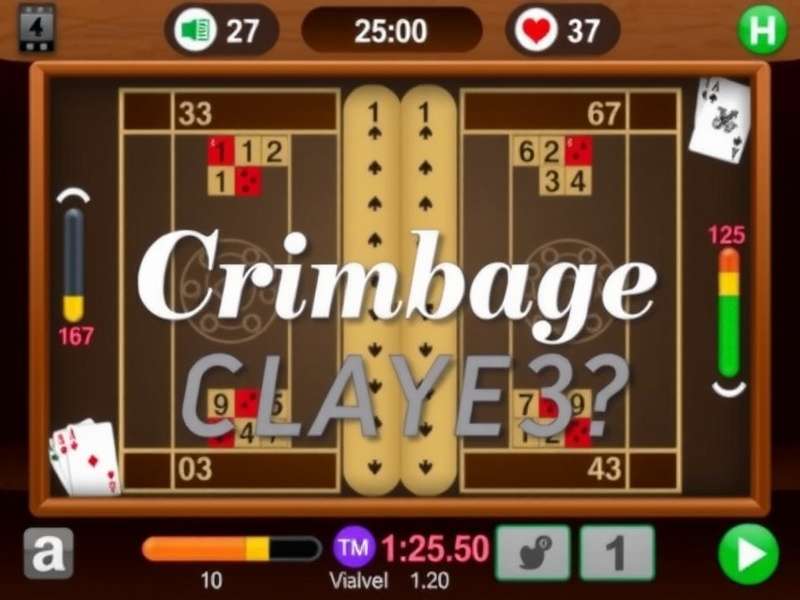 Cribbage Classic Play Online – digital cribbage board with pegs and cards